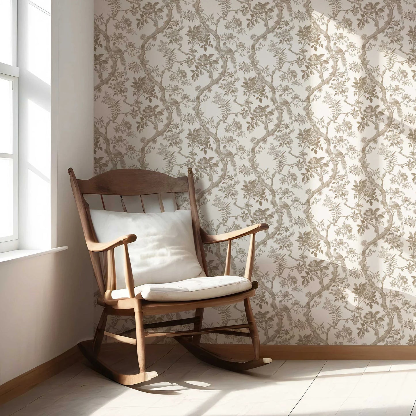 Willowbourne Wallpaper - Sepia Elegance