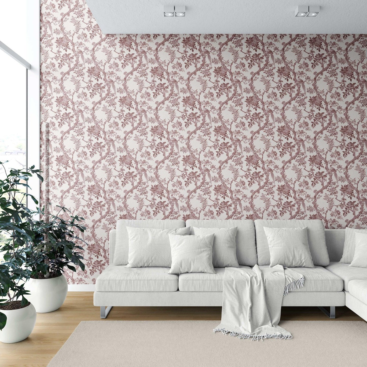 Willowbourne Wallpaper - Vintage Plum