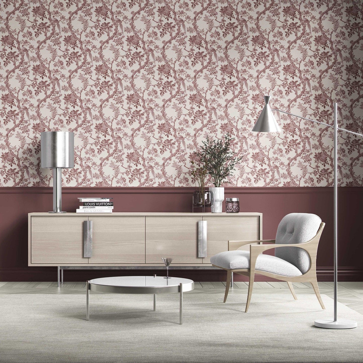 Willowbourne Wallpaper - Vintage Plum