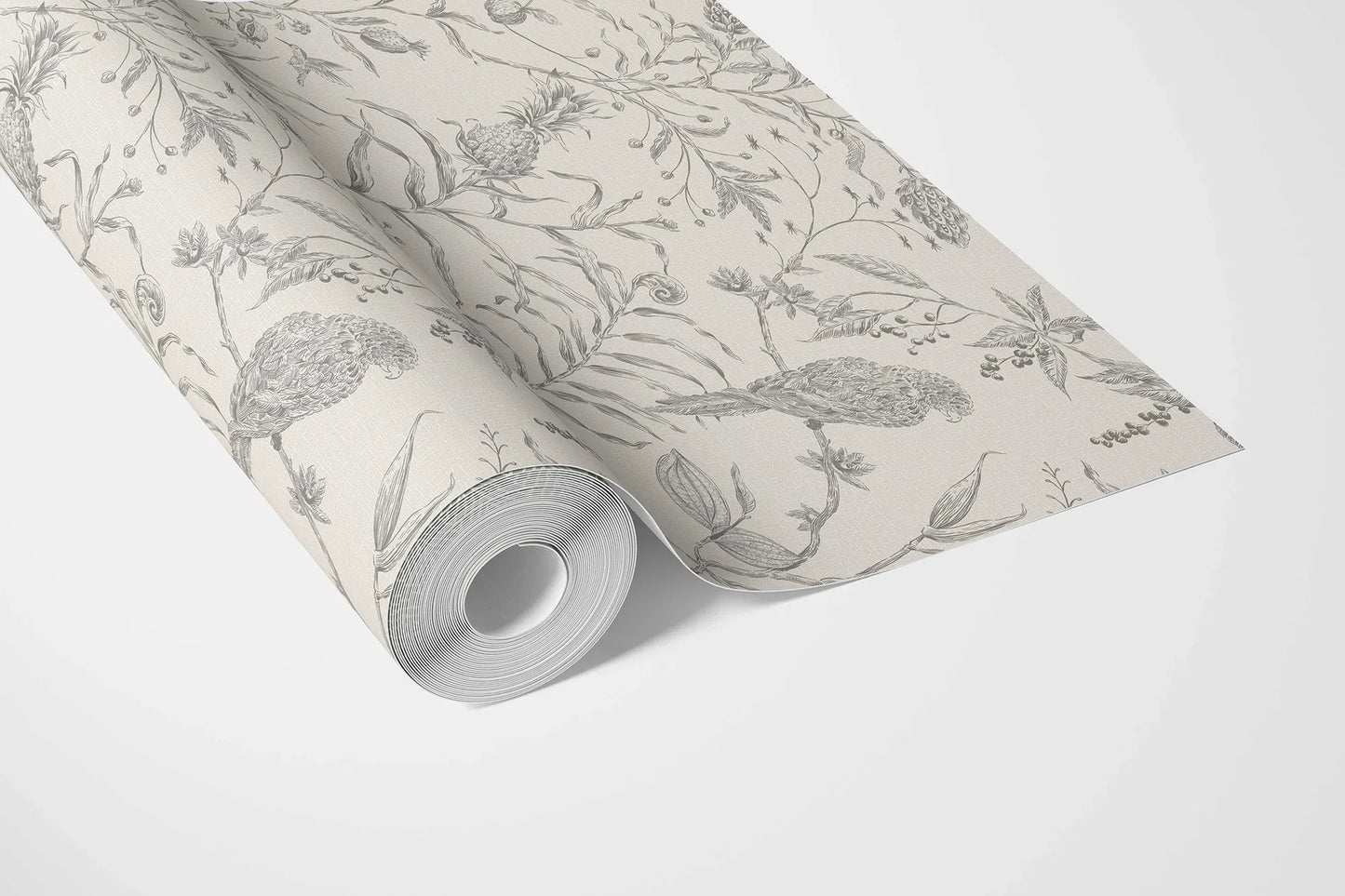 Botanica Aviary Wallpaper - Ash Grey