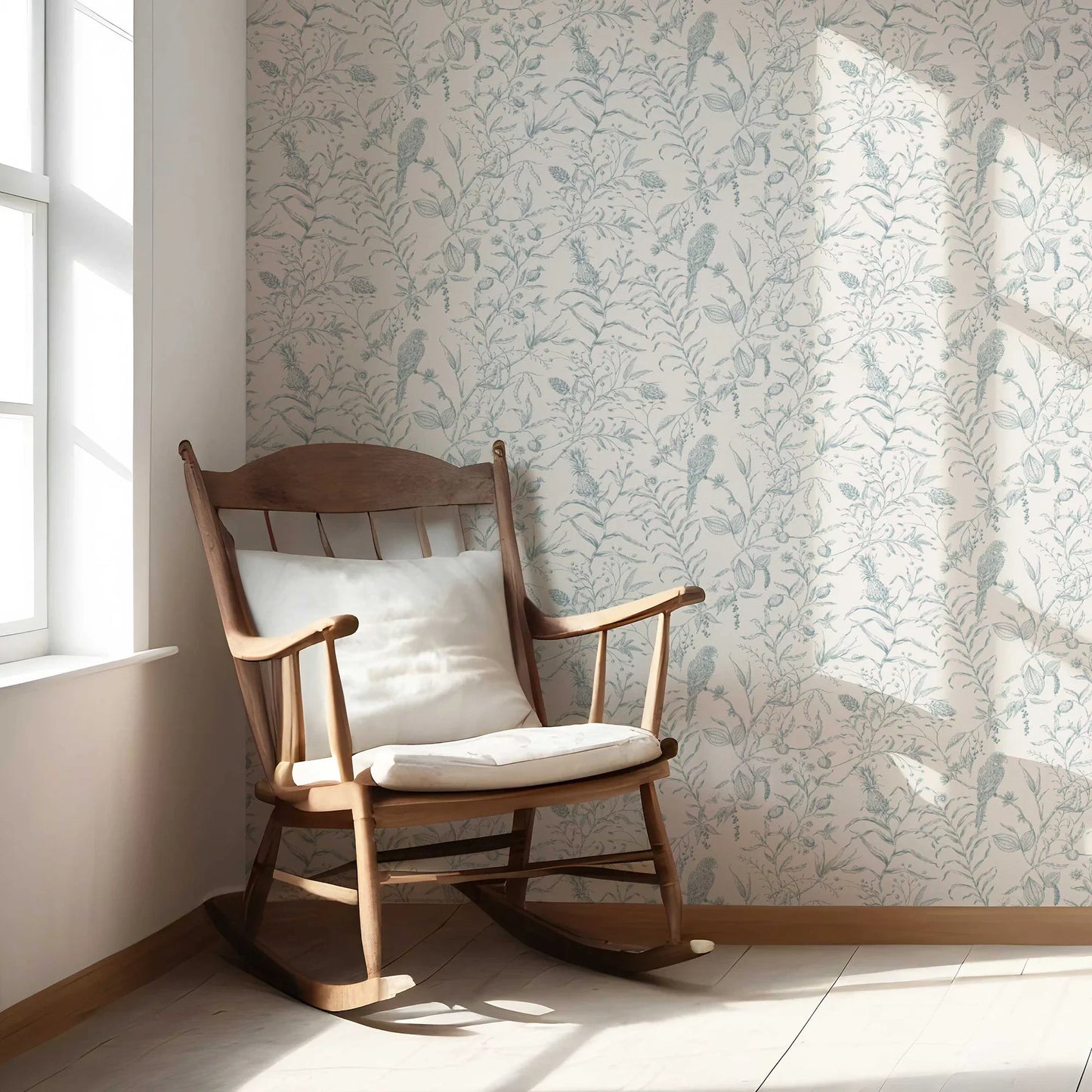 Botanica Aviary Wallpaper - Garden Teal