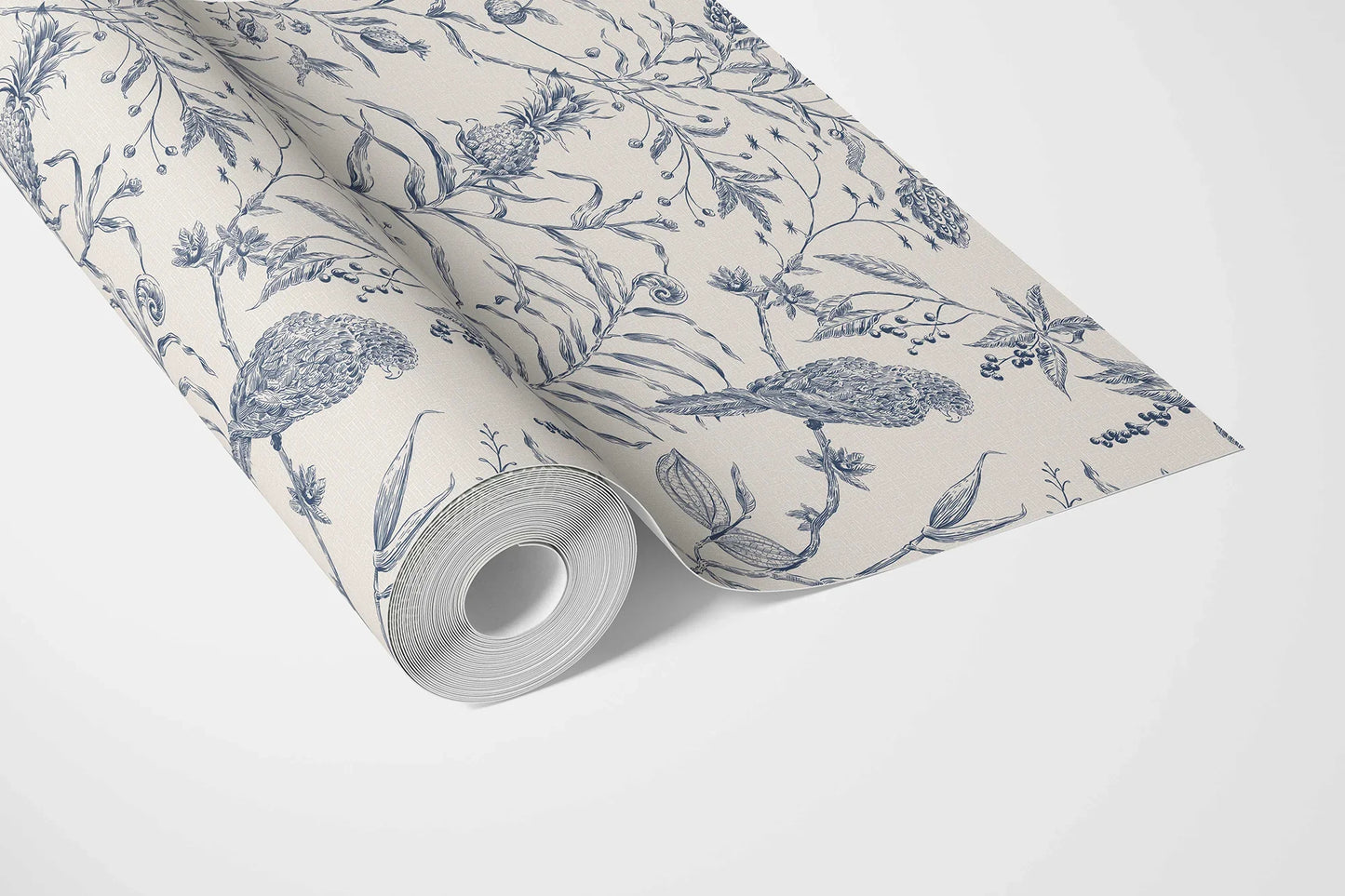 Botanica Aviary Wallpaper - Midnight Blue