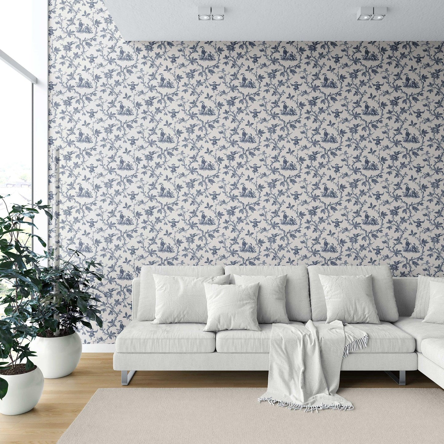 Oriental Reverie Wallpaper - Indigo Whisper
