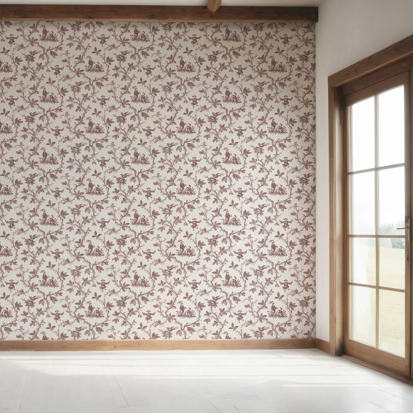 Oriental Reverie Wallpaper - Rouge Etching