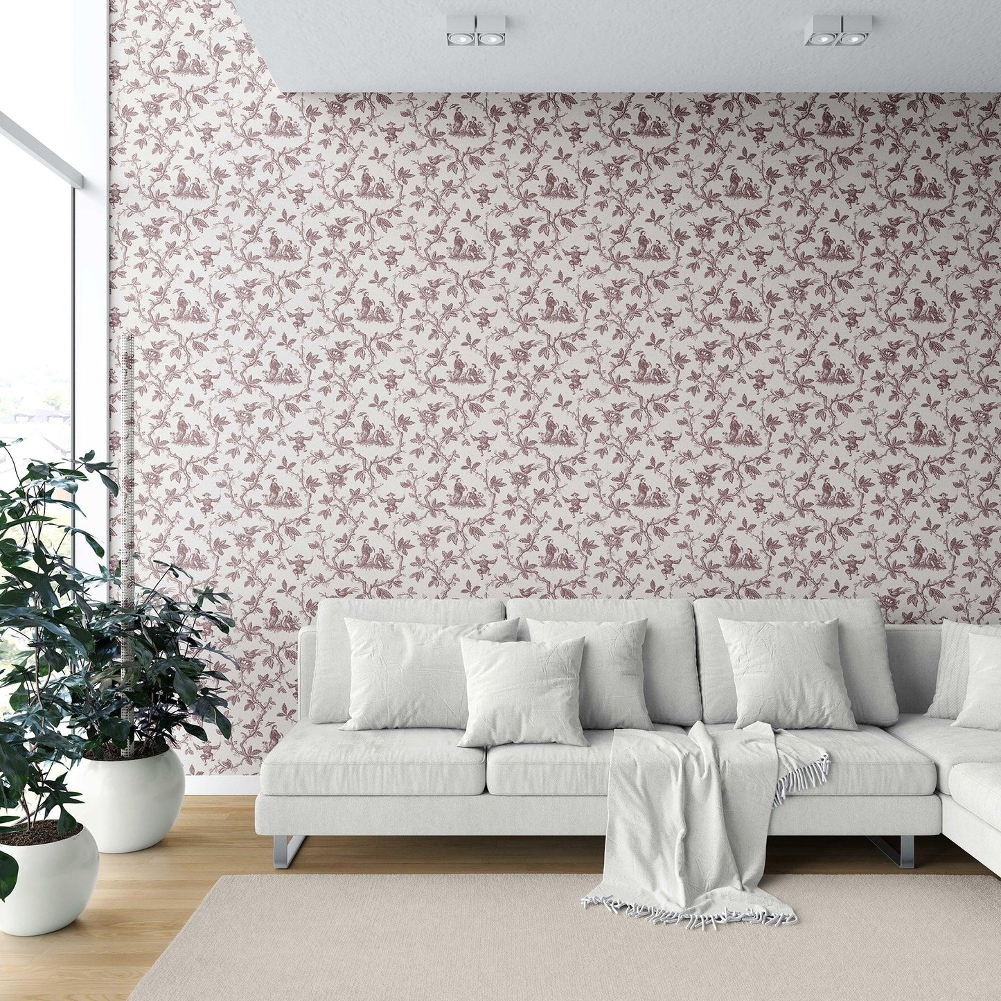 Oriental Reverie Wallpaper - Rouge Etching
