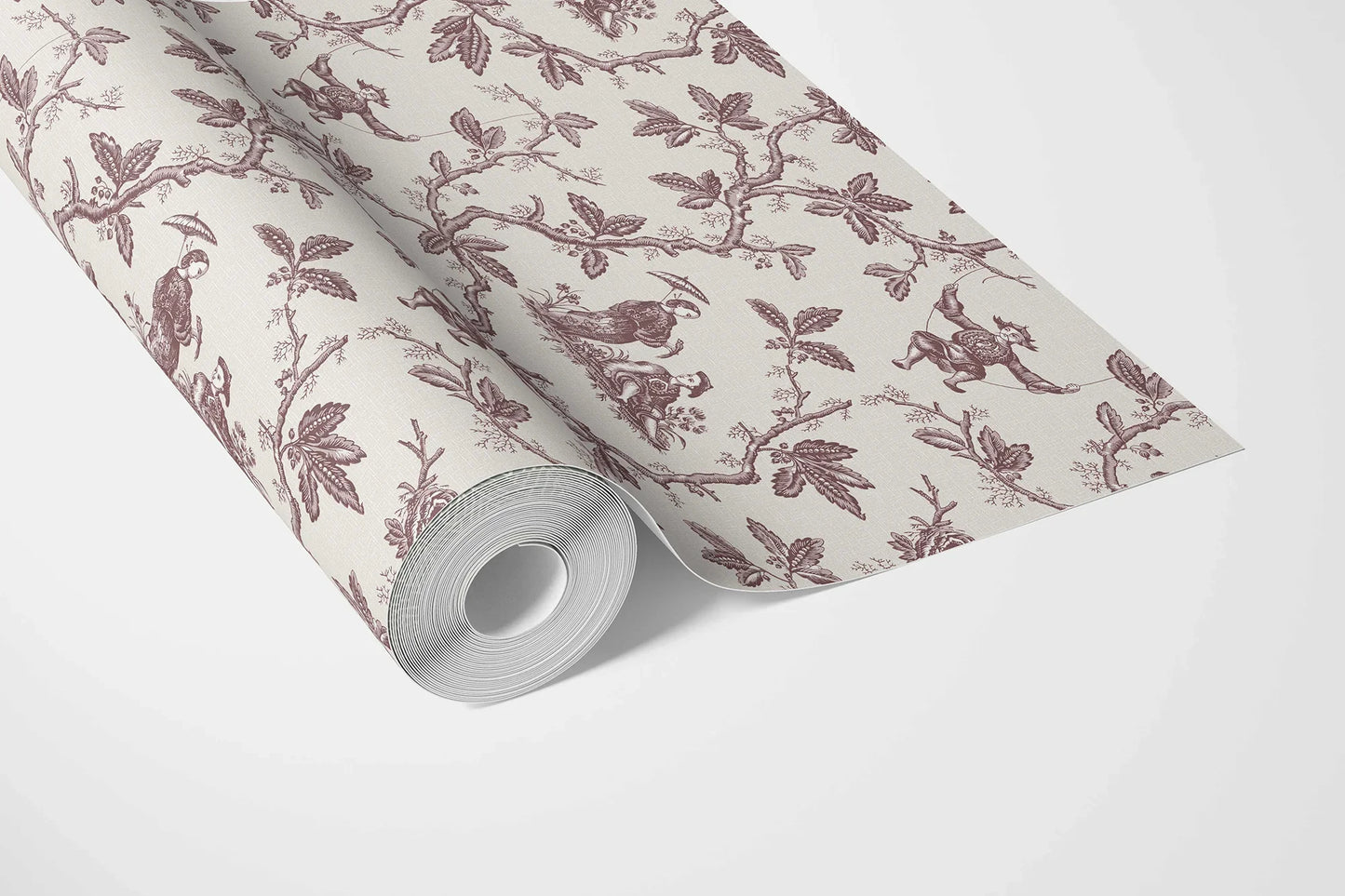 Oriental Reverie Wallpaper - Rouge Etching