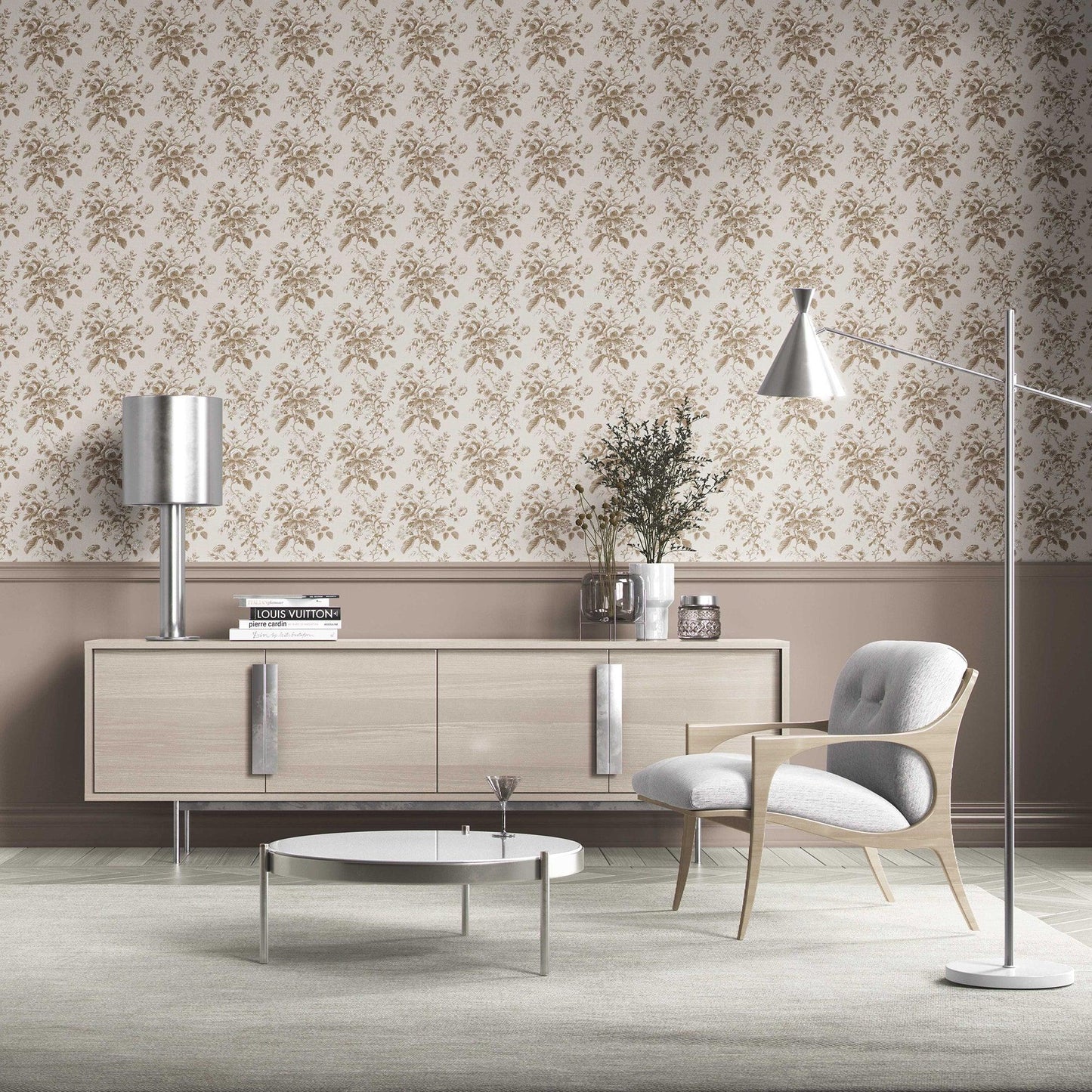 Rosalind Manor Wallpaper - Soft Taupe