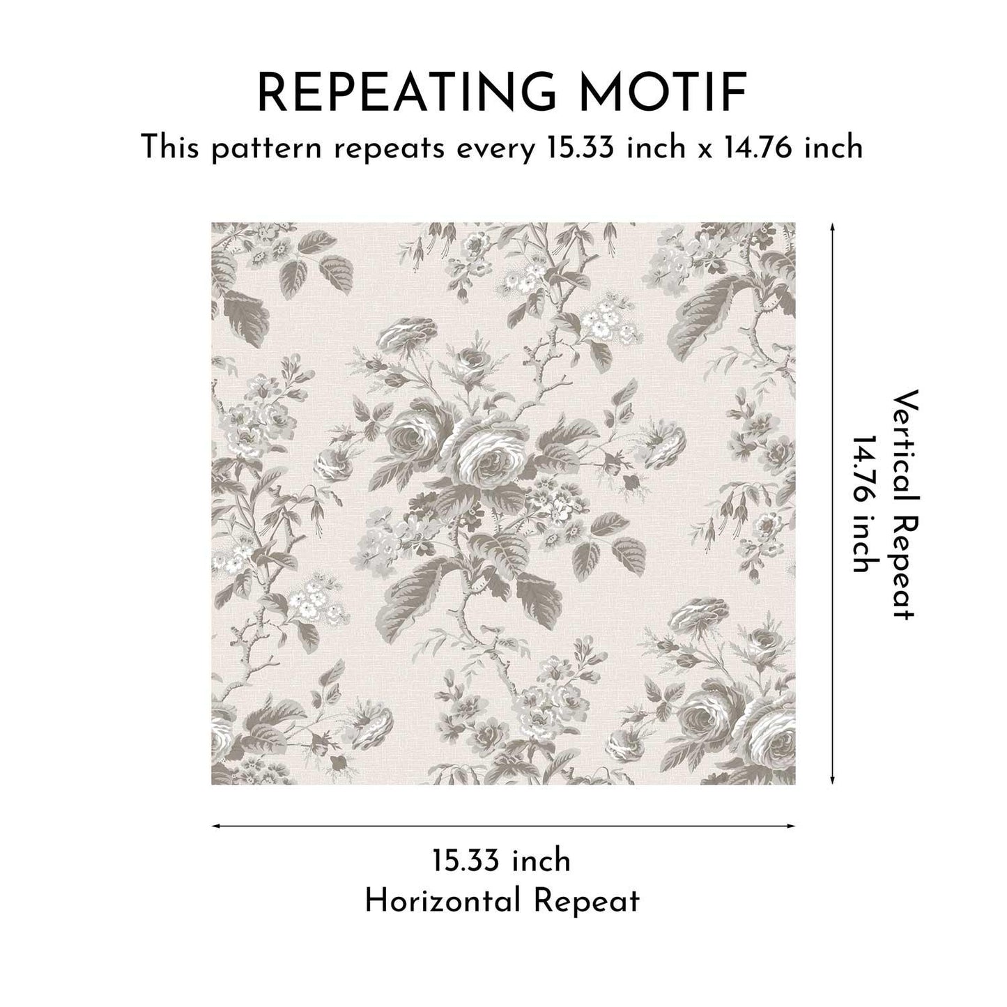 Rosalind Manor Wallpaper - Mist Grey