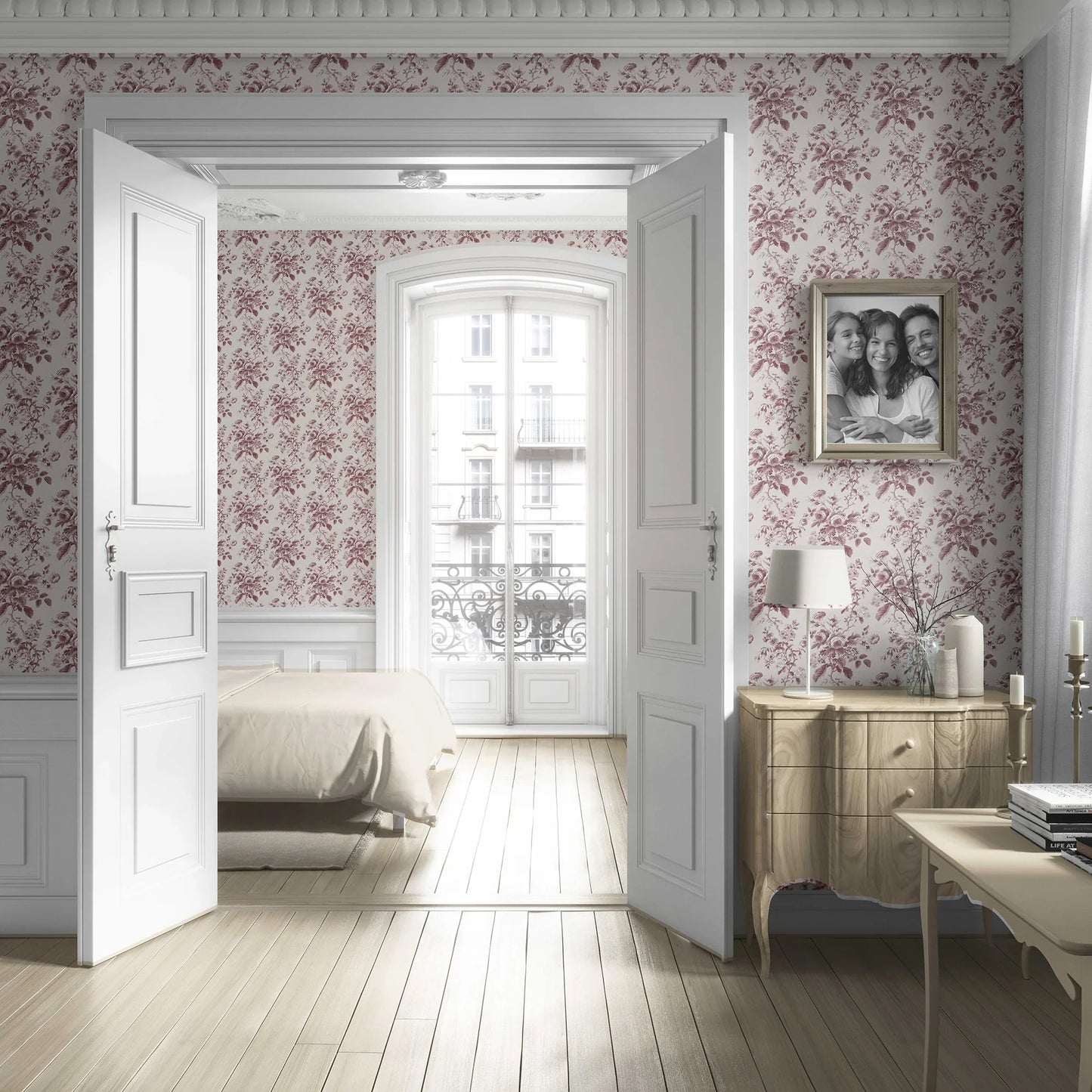 Rosalind Manor Wallpaper - Rosewood Charm