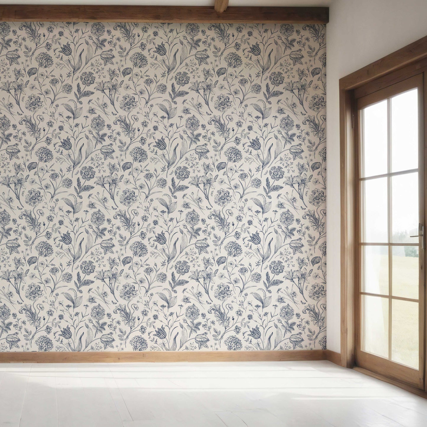 Garden Anthology Wallpaper - Indigo Bloom