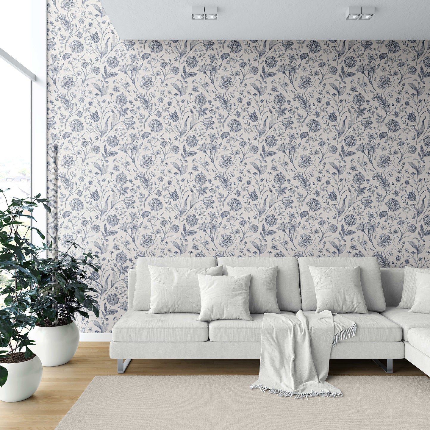 Garden Anthology Wallpaper - Indigo Bloom