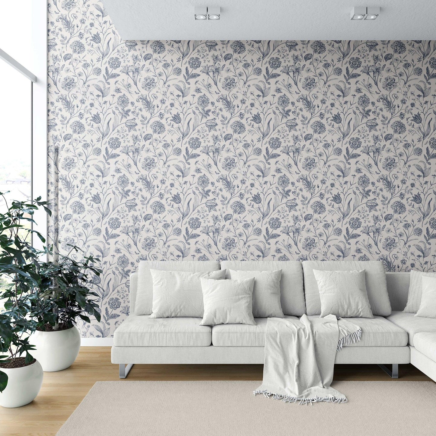 Garden Anthology Wallpaper - Indigo Bloom