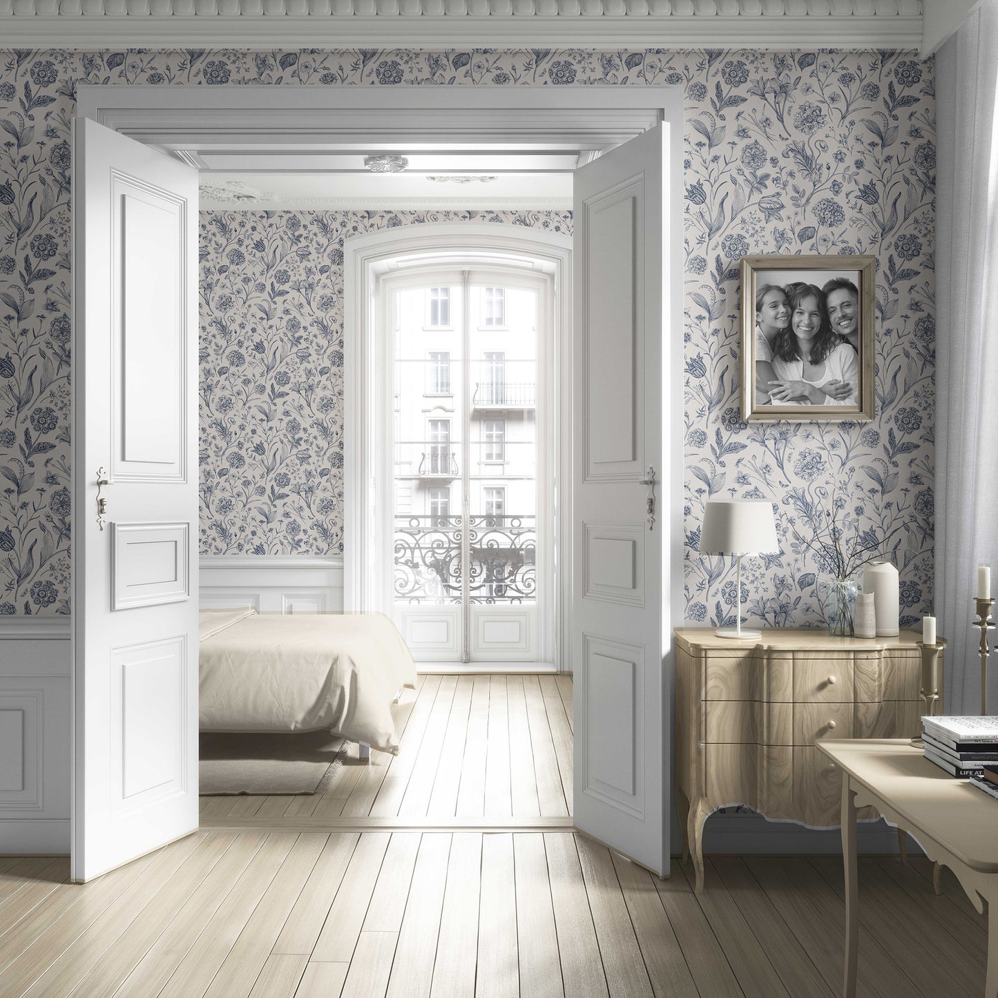 Garden Anthology Wallpaper - Indigo Bloom