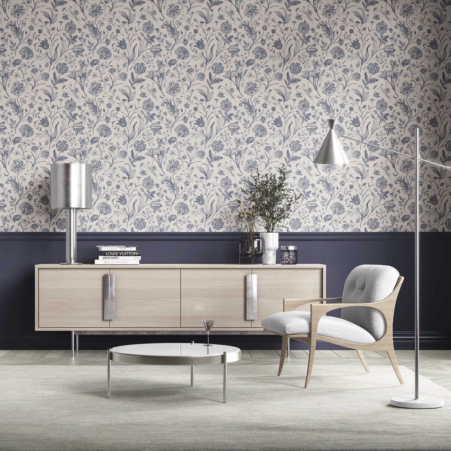 Garden Anthology Wallpaper - Indigo Bloom