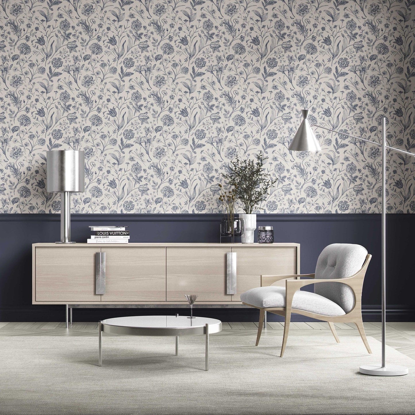 Garden Anthology Wallpaper - Indigo Bloom