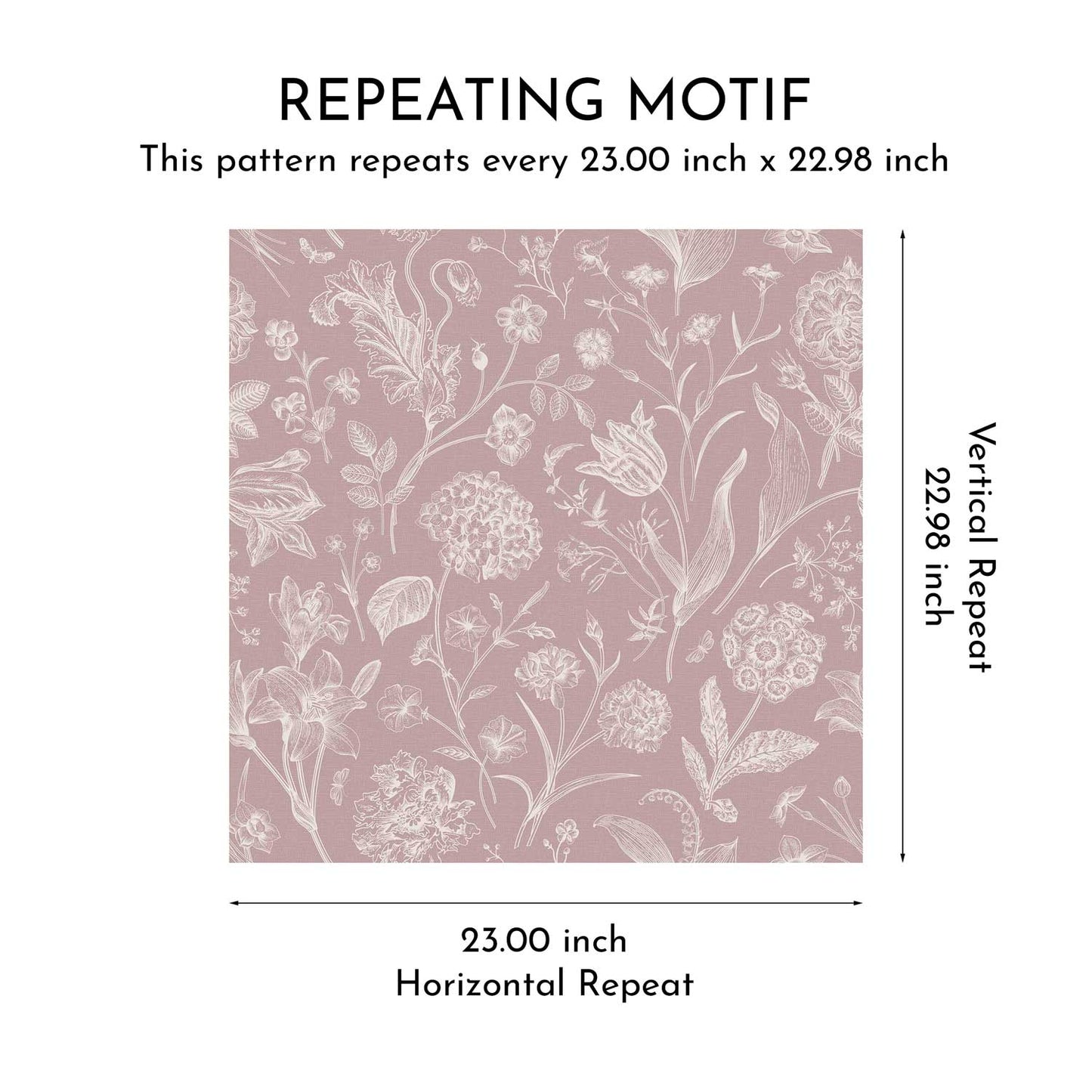 Garden Anthology Wallpaper - Rose Blush