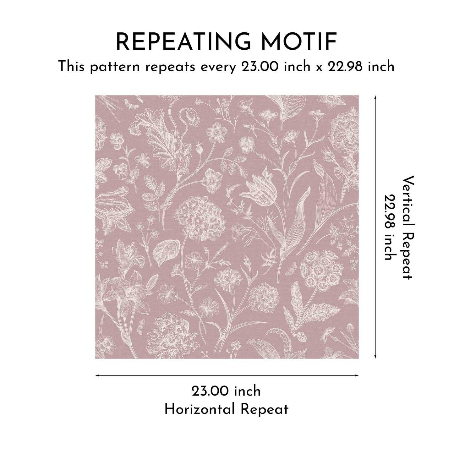 Garden Anthology Wallpaper - Rose Blush