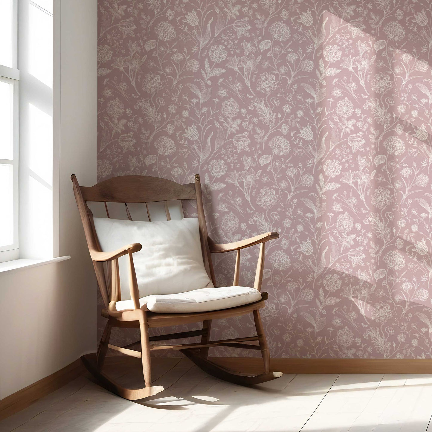 Garden Anthology Wallpaper - Rose Blush