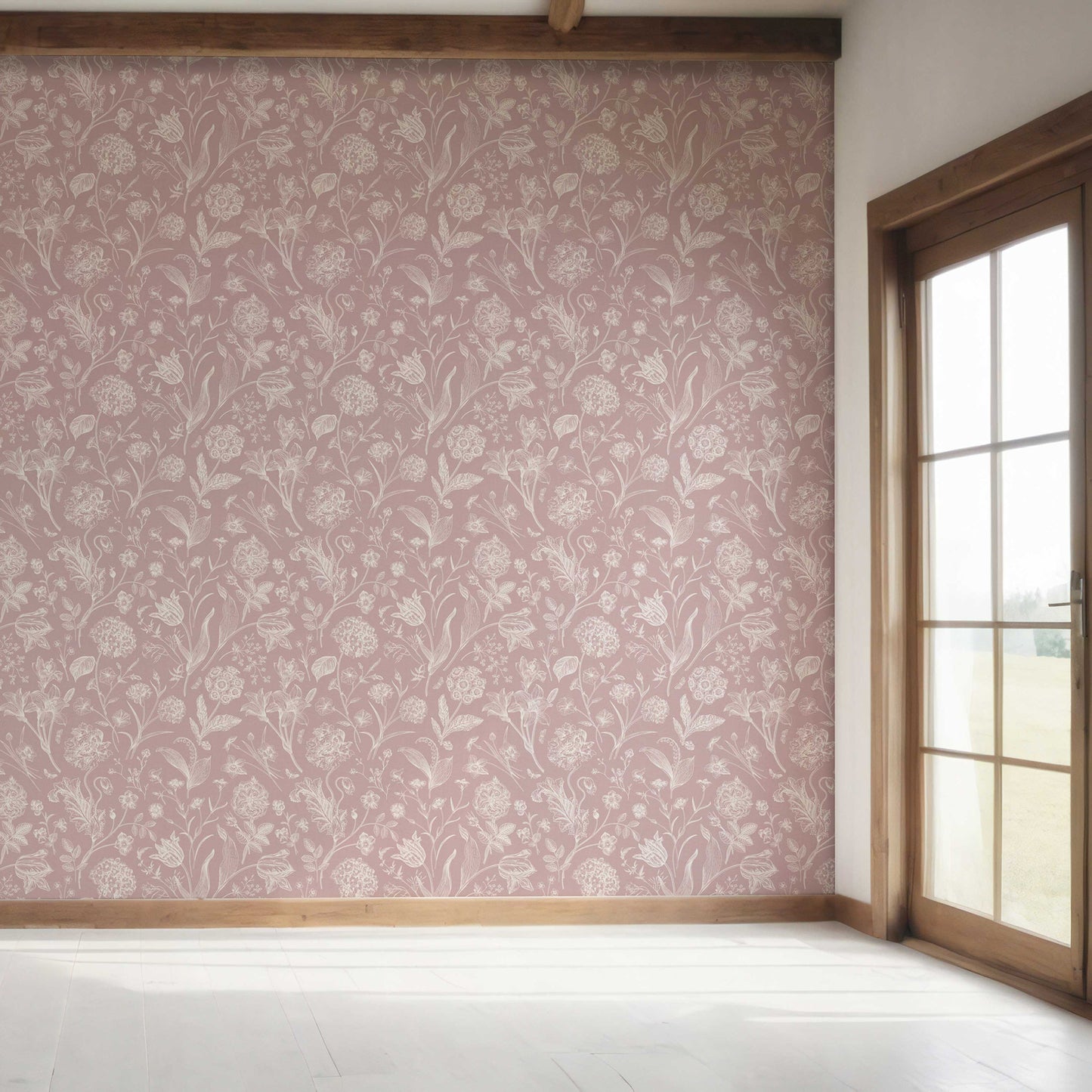Garden Anthology Wallpaper - Rose Blush
