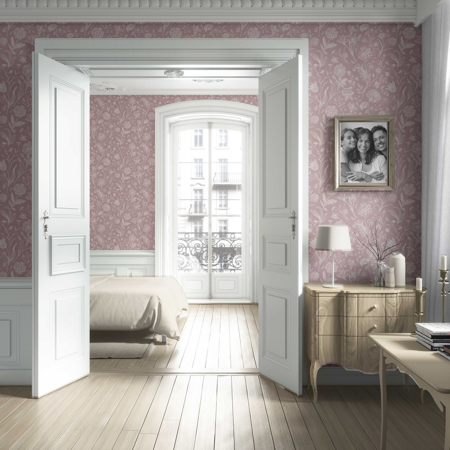 Garden Anthology Wallpaper - Rose Blush