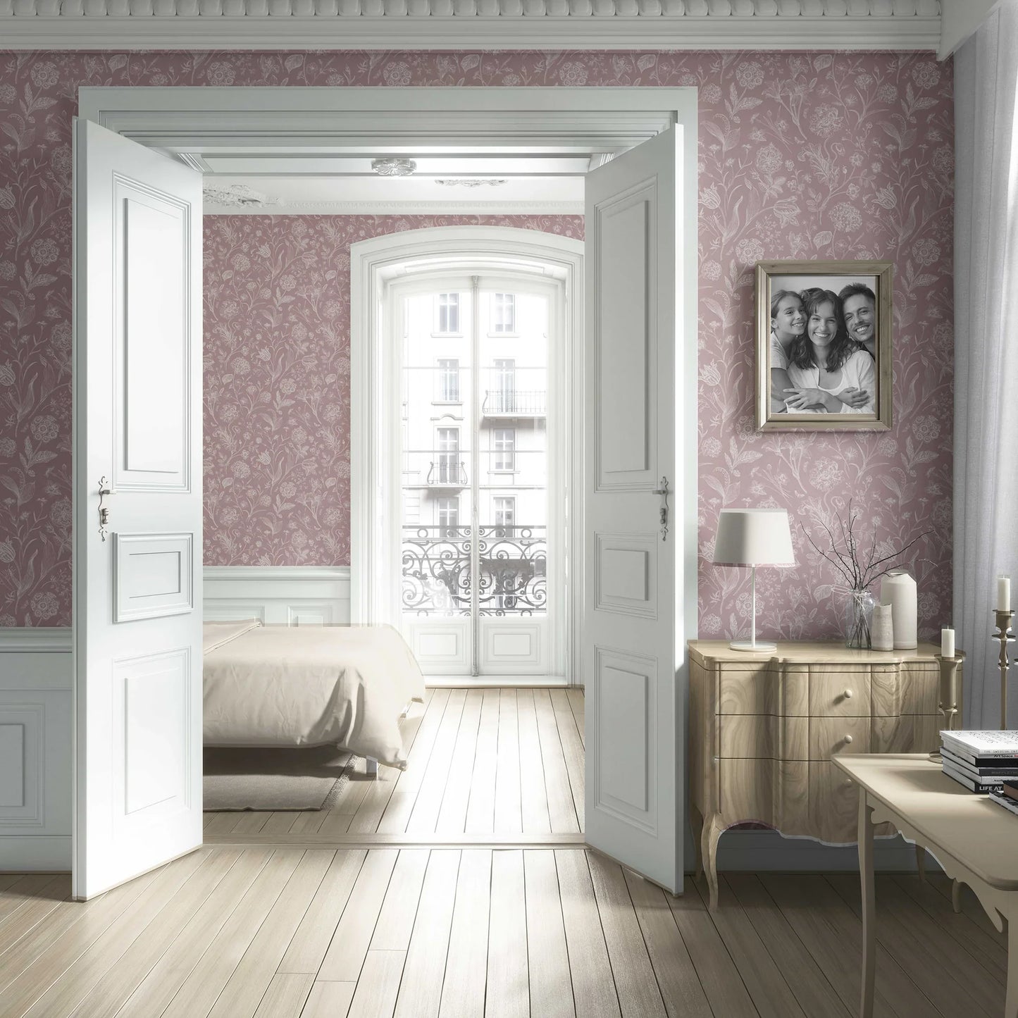 Garden Anthology Wallpaper - Rose Blush