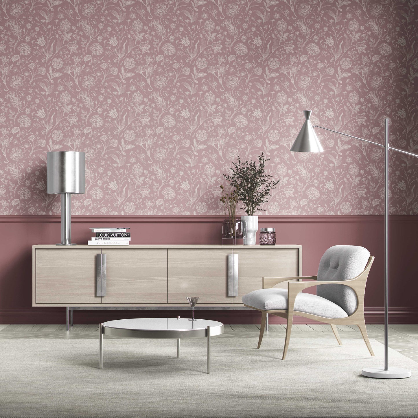 Garden Anthology Wallpaper - Rose Blush