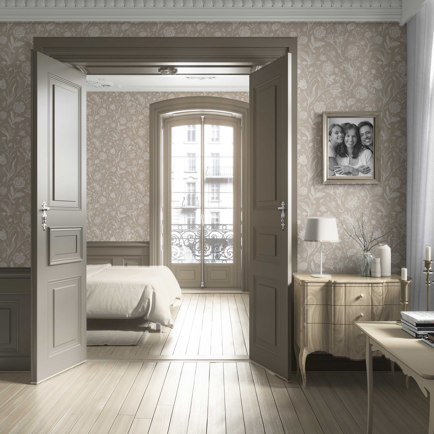 Garden Anthology Wallpaper - Fawn Beige