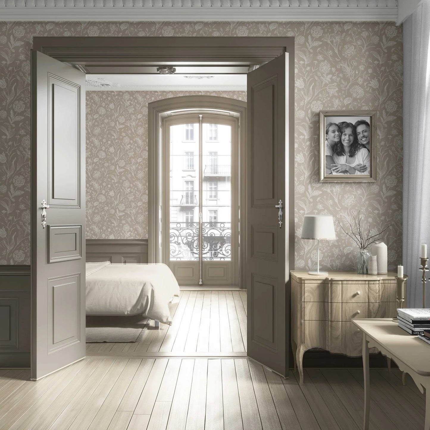 Garden Anthology Wallpaper - Fawn Beige