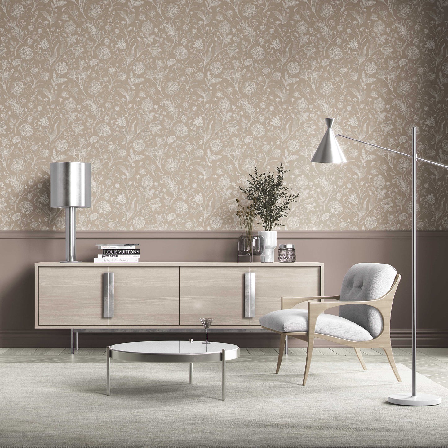 Garden Anthology Wallpaper - Fawn Beige