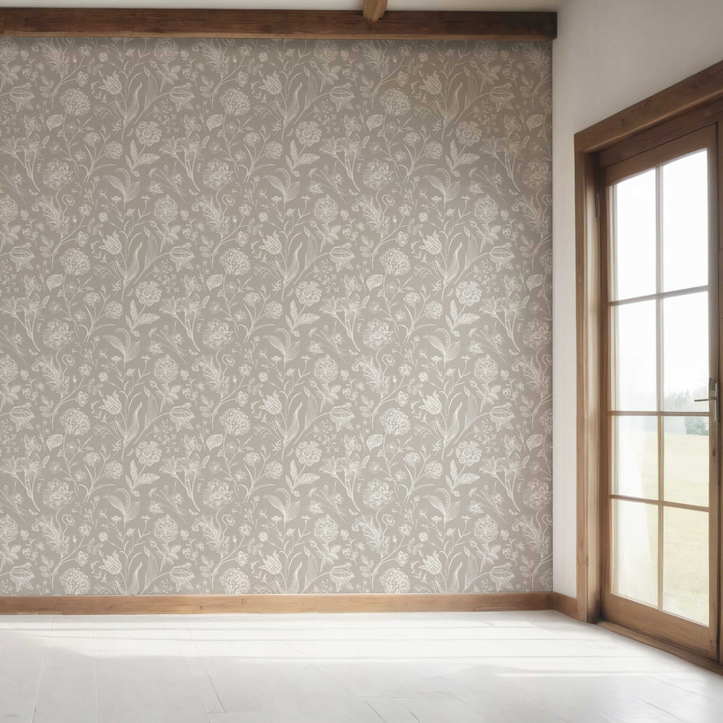 Garden Anthology Wallpaper - Ash Grey