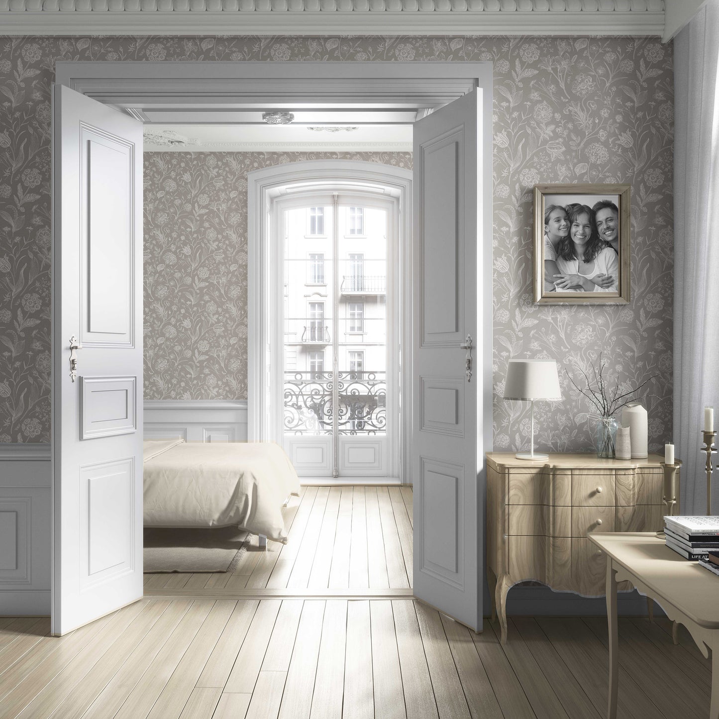 Garden Anthology Wallpaper - Ash Grey