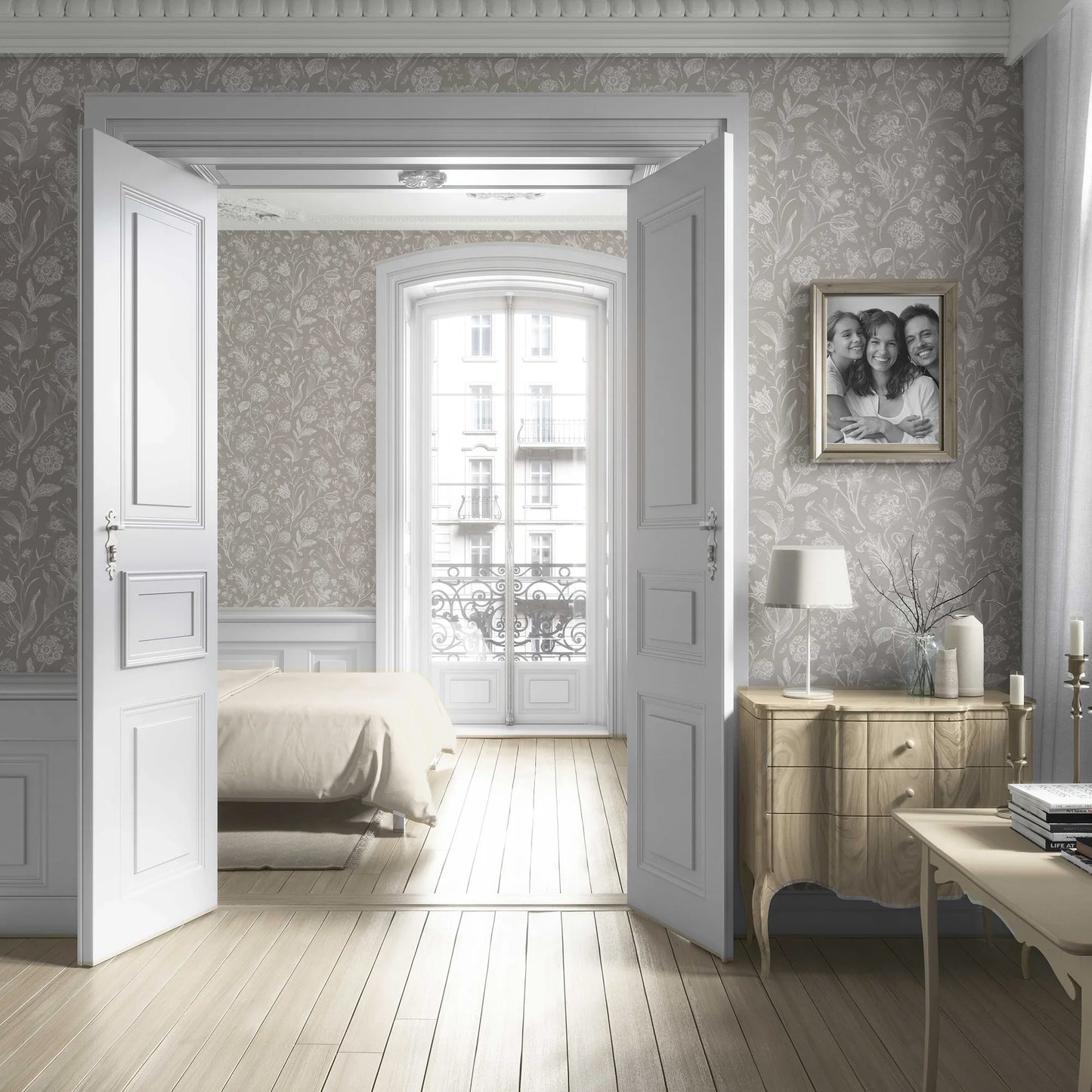 Garden Anthology Wallpaper - Ash Grey