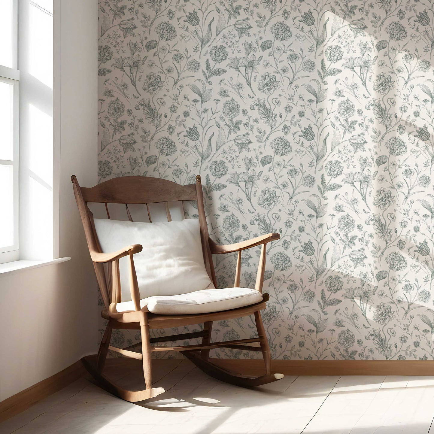 Garden Anthology Wallpaper - Verdant Ink