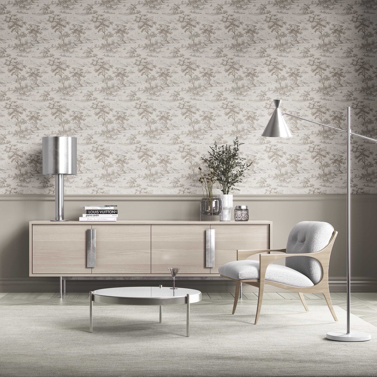 Pastoral Elegy Wallpaper - Misty Taupe