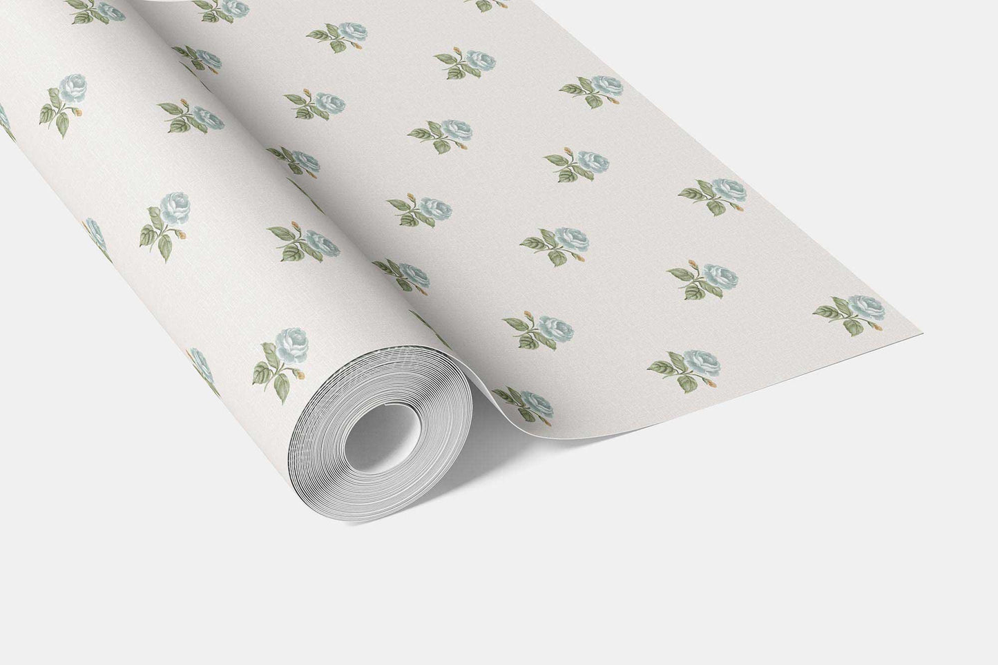 Rosewood Sprig Wallpaper - Porcelain Blue