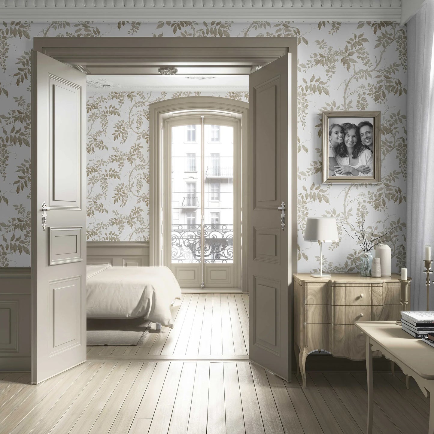 Wisterleigh Wallpaper - Sandstone Vine