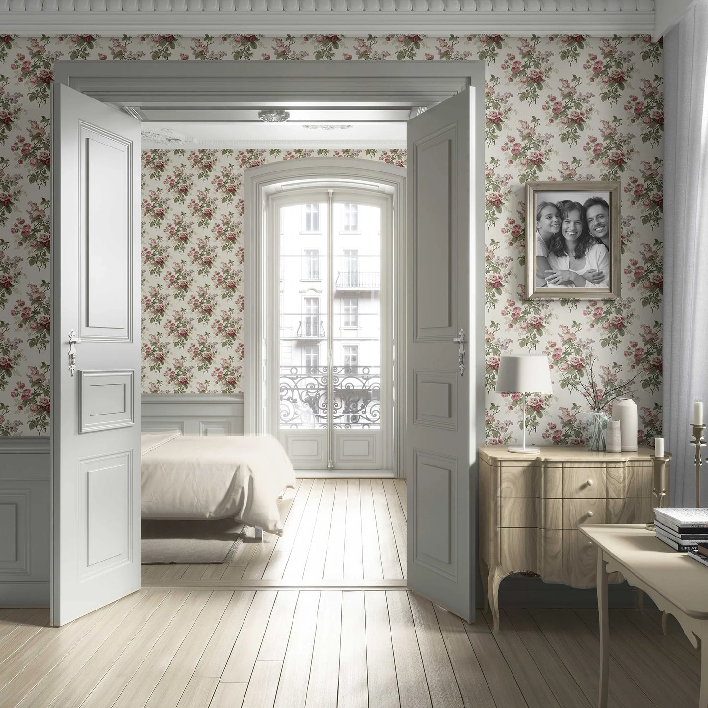 Chatsworth Charm Wallpaper - Rosewood Reverie
