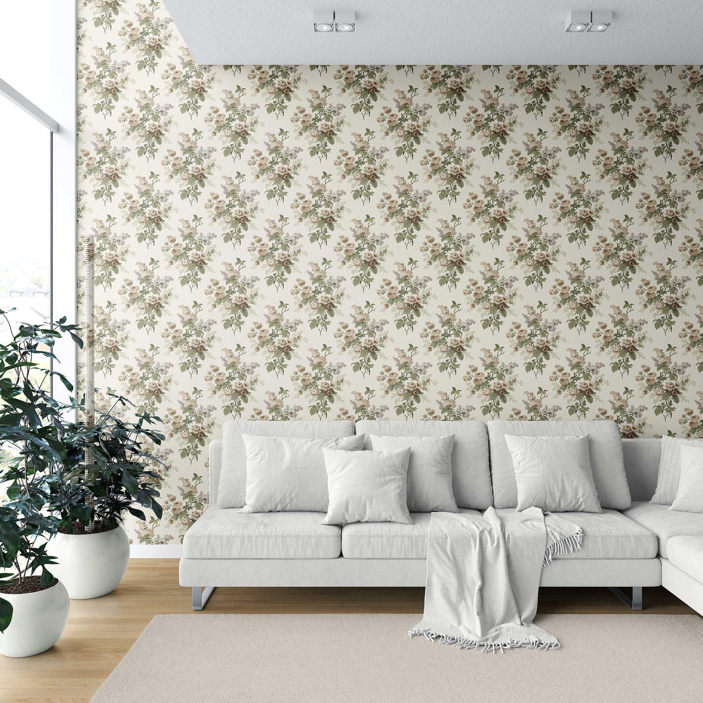 Chatsworth Charm Wallpaper - Mocha Bloom