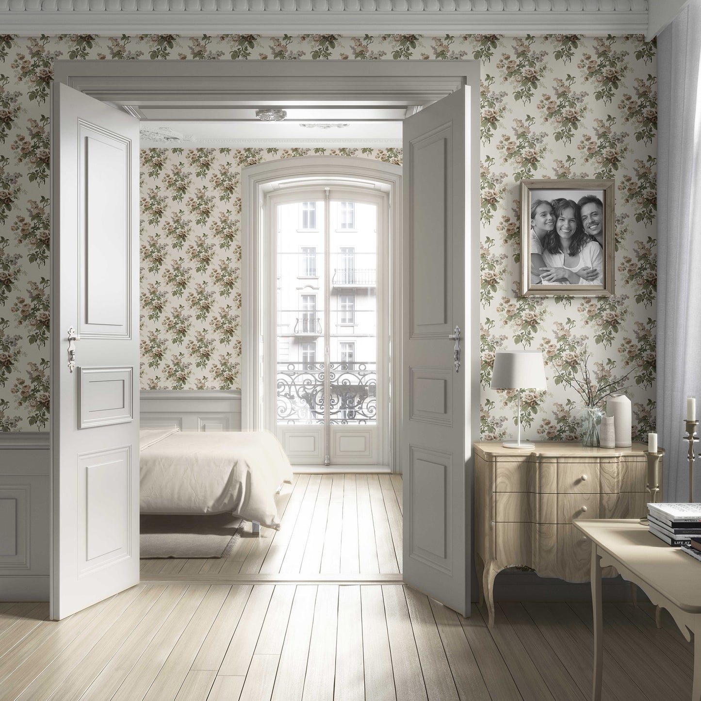 Chatsworth Charm Wallpaper - Mocha Bloom