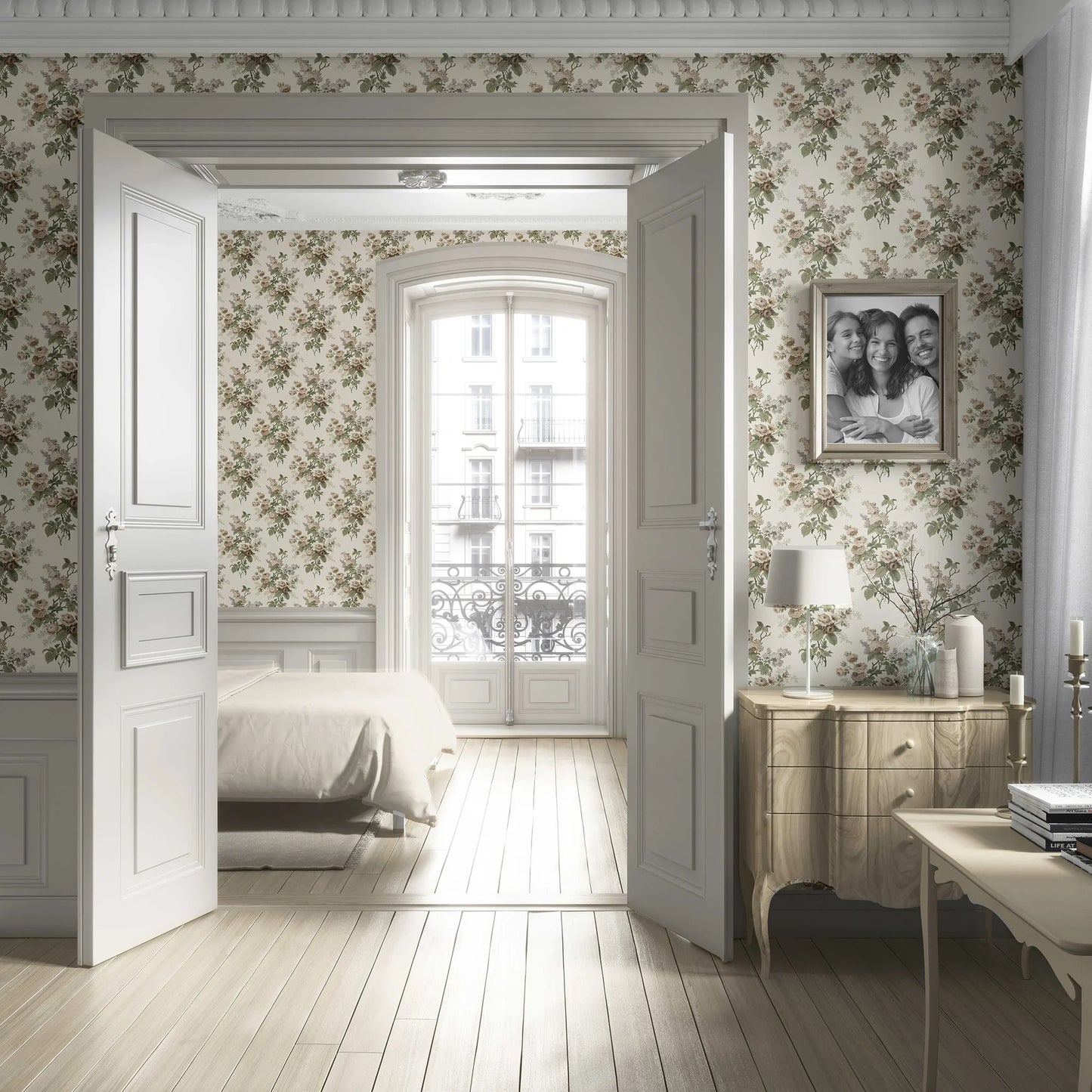 Chatsworth Charm Wallpaper - Mocha Bloom