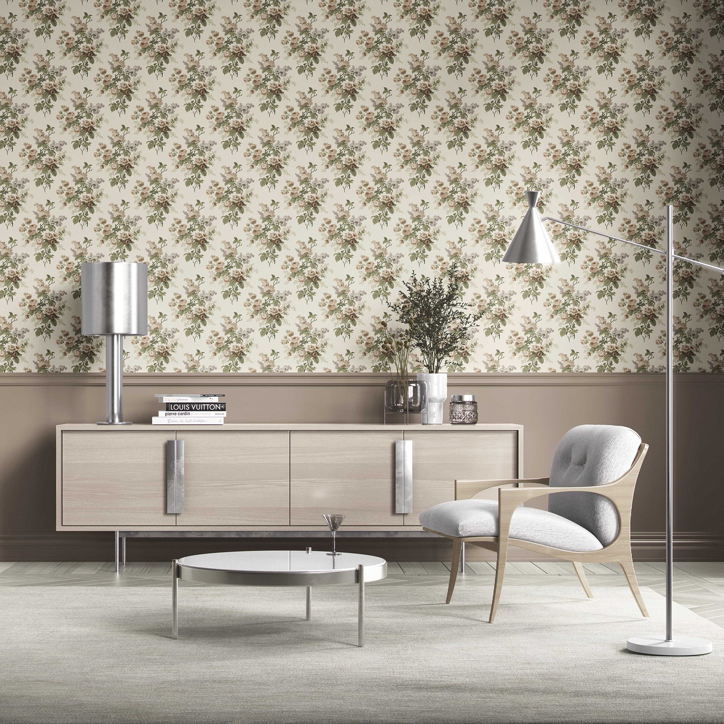 Chatsworth Charm Wallpaper - Mocha Bloom