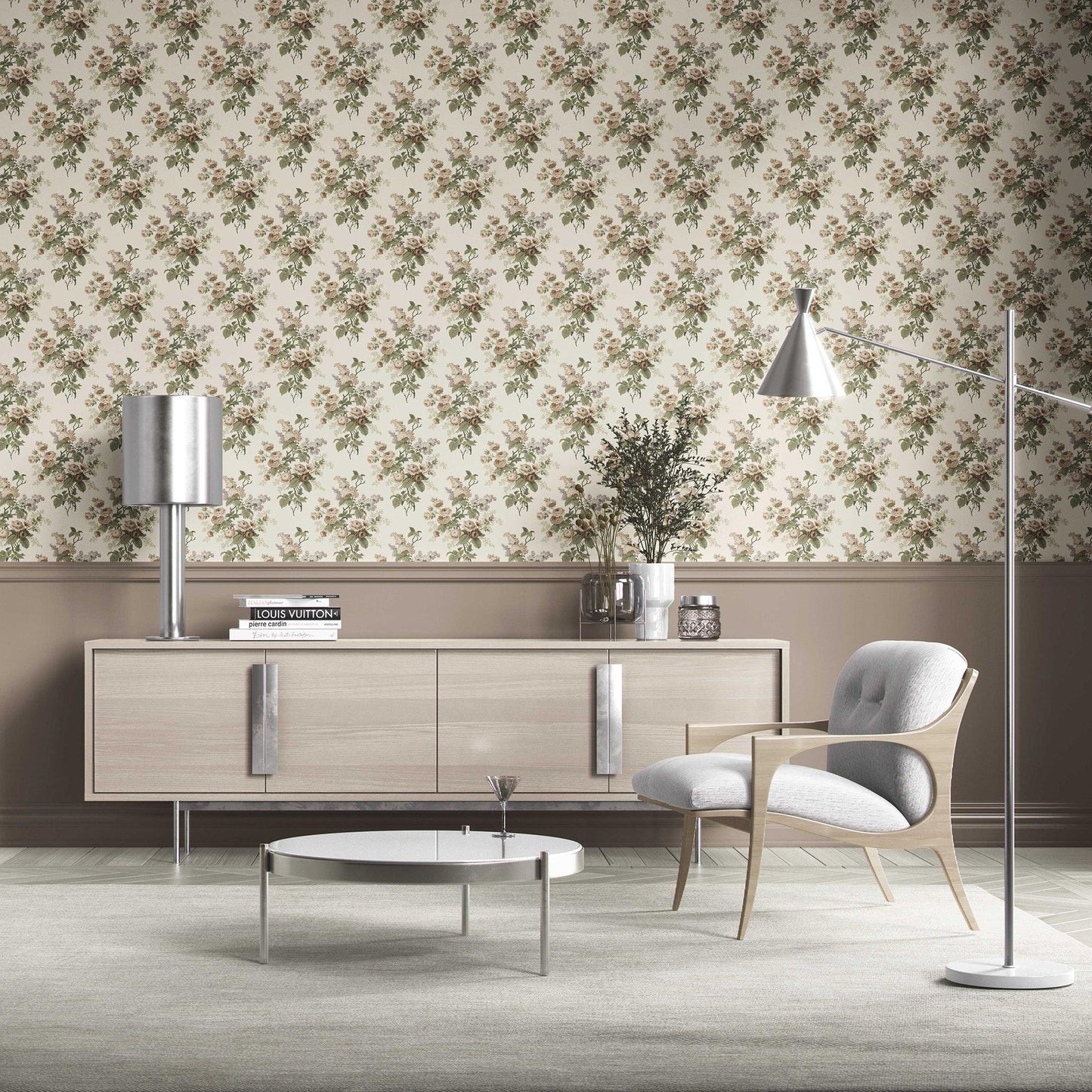 Chatsworth Charm Wallpaper - Mocha Bloom