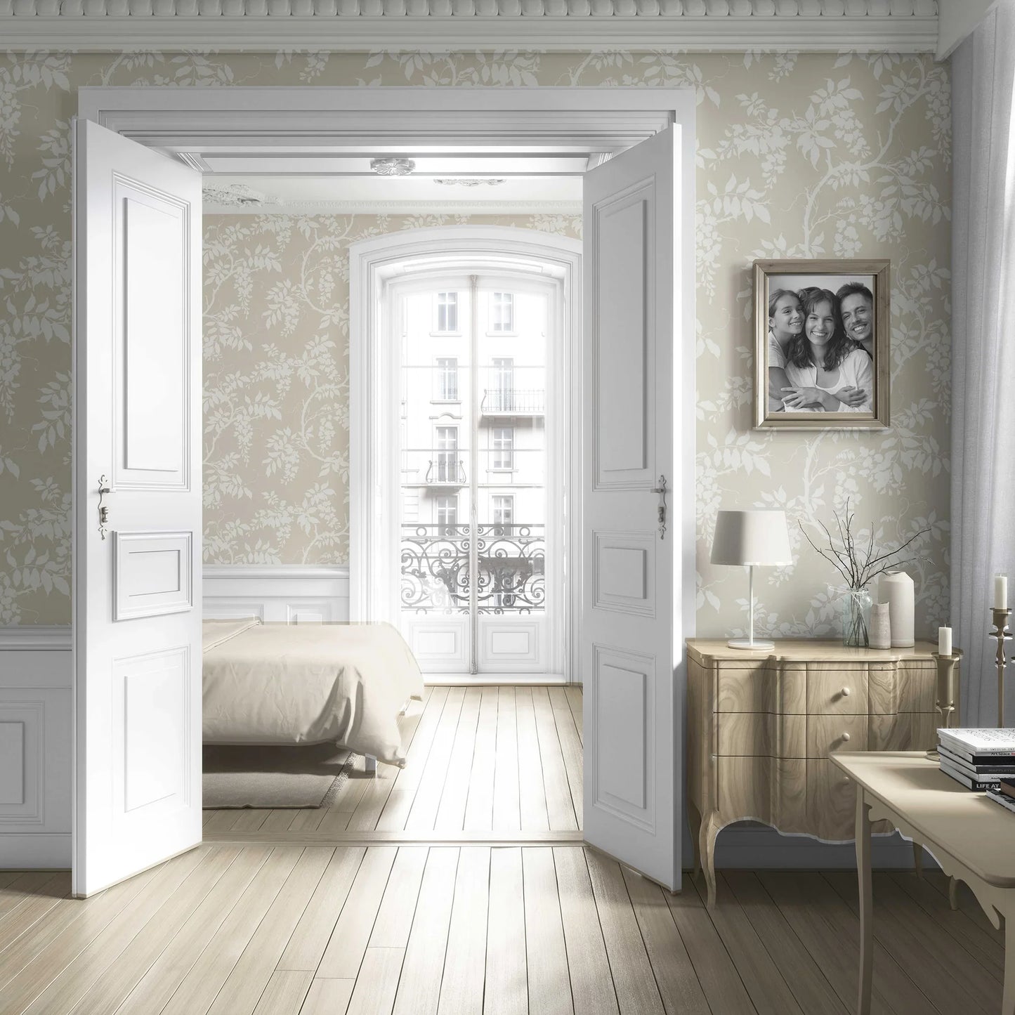 Wisterleigh Wallpaper - Soft Taupe