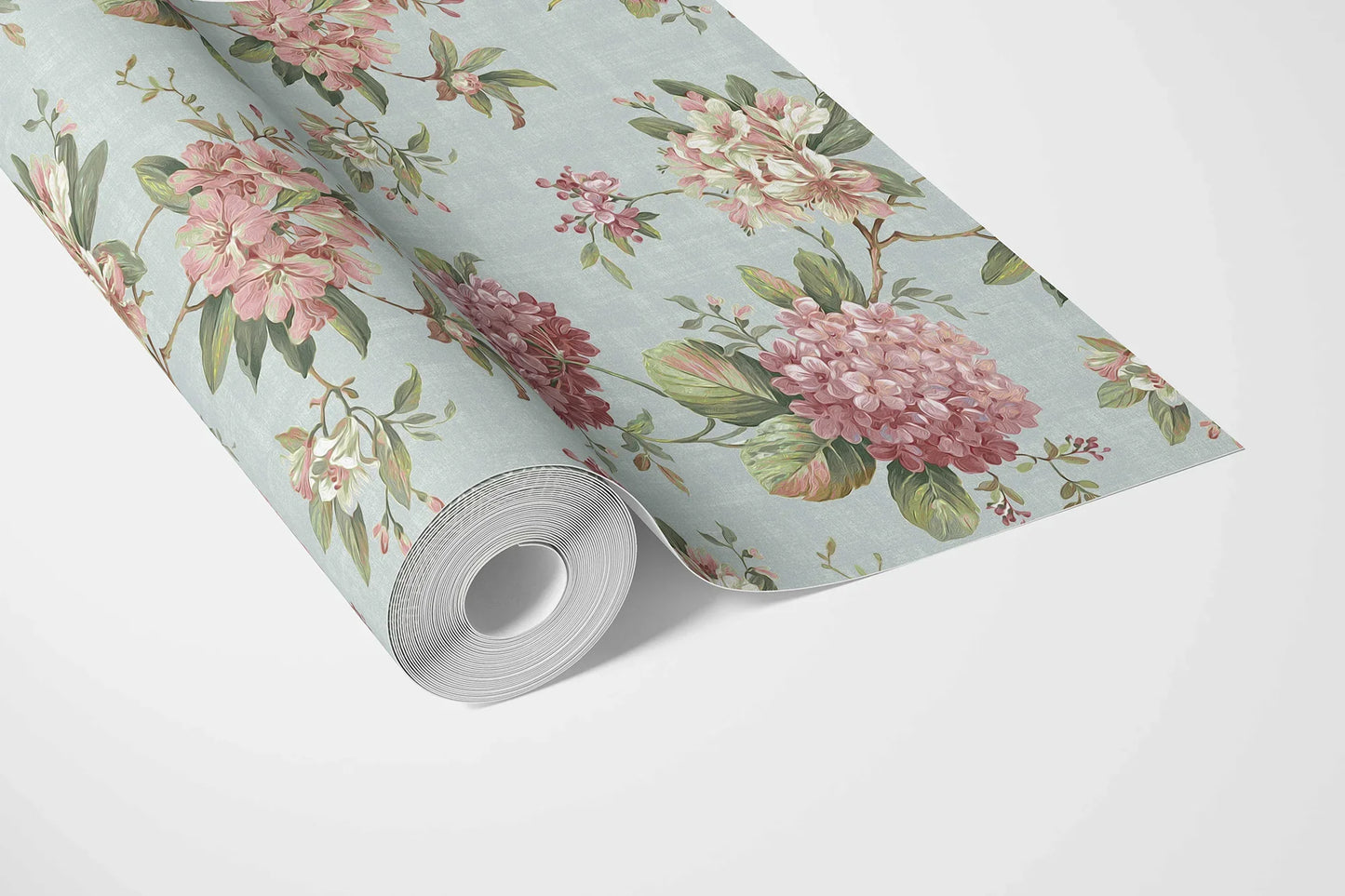 Hydrangea Hill Wallpaper - Misty Blue