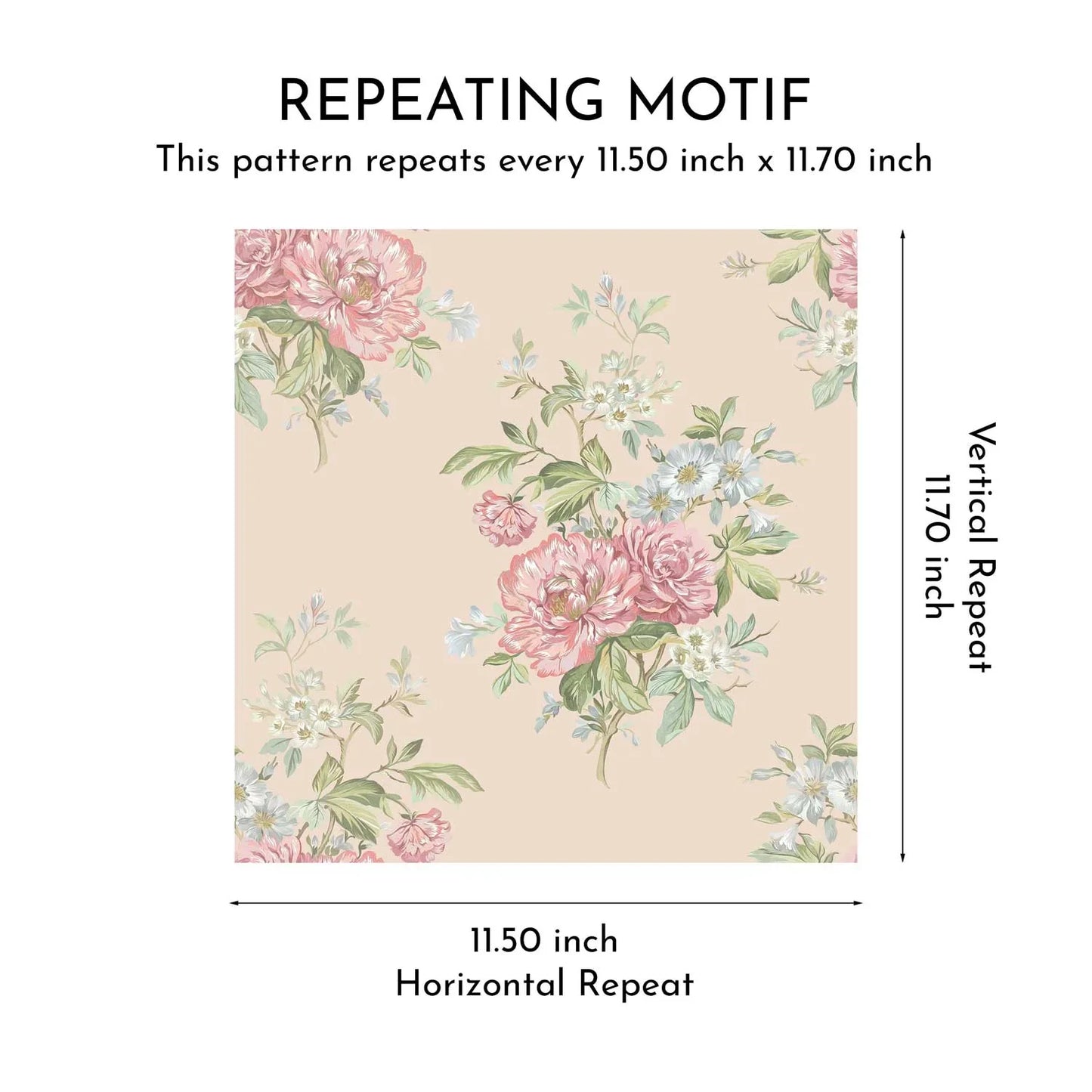 Rosemoor Wallpaper - Peach Blush