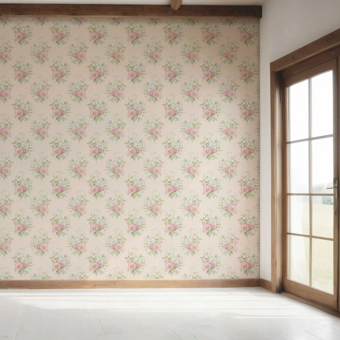 Rosemoor Wallpaper - Peach Blush