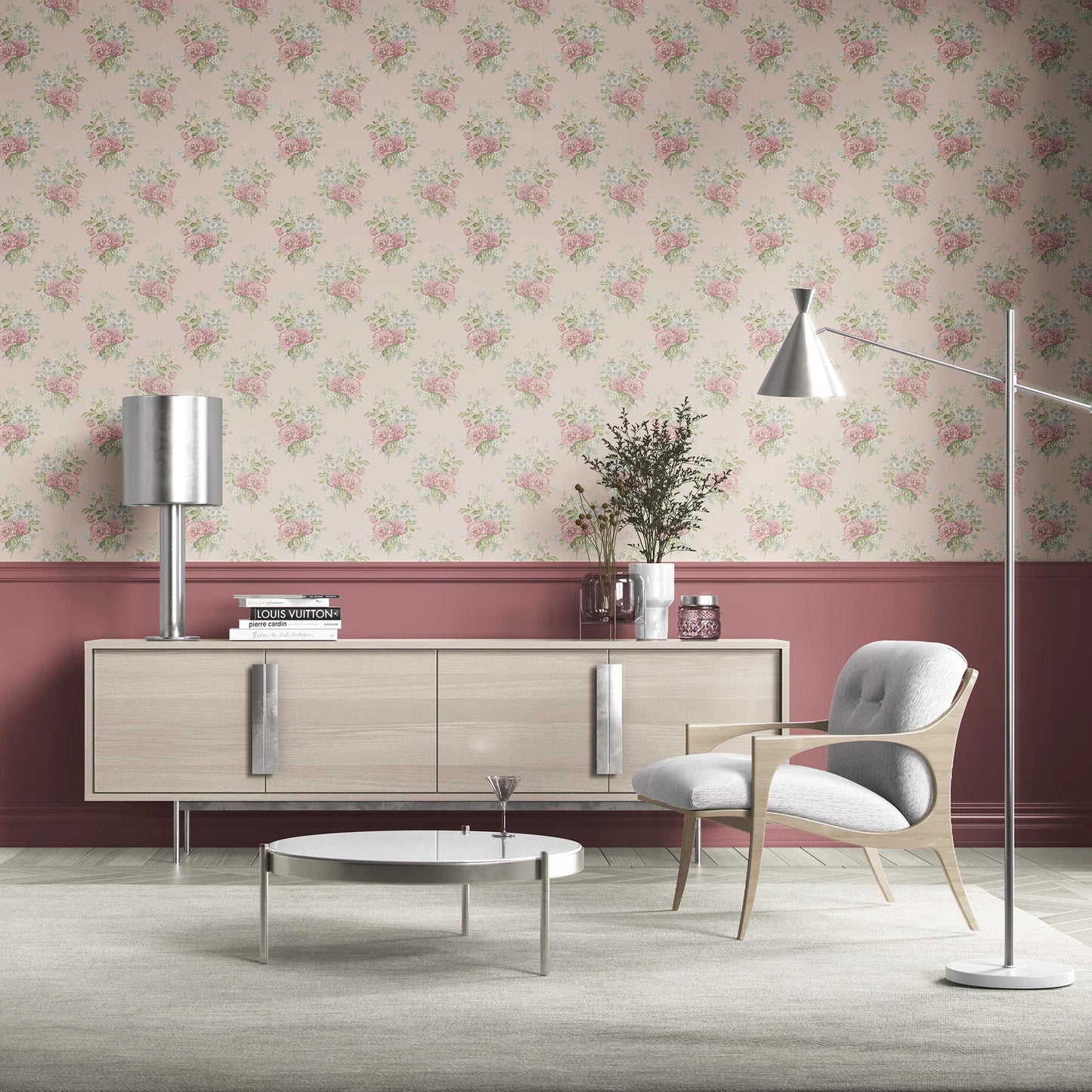 Rosemoor Wallpaper - Peach Blush