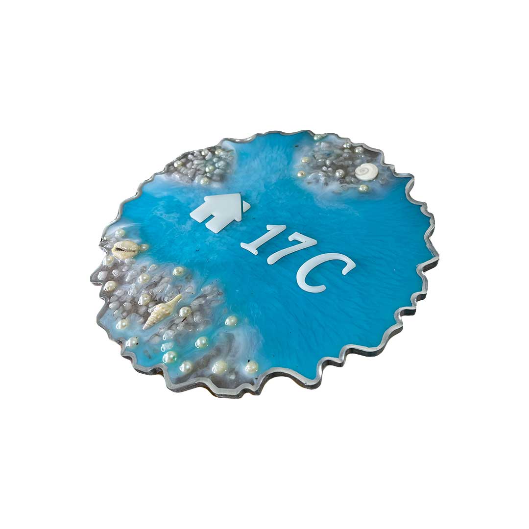 Blue Ocean - Resin Number Plate