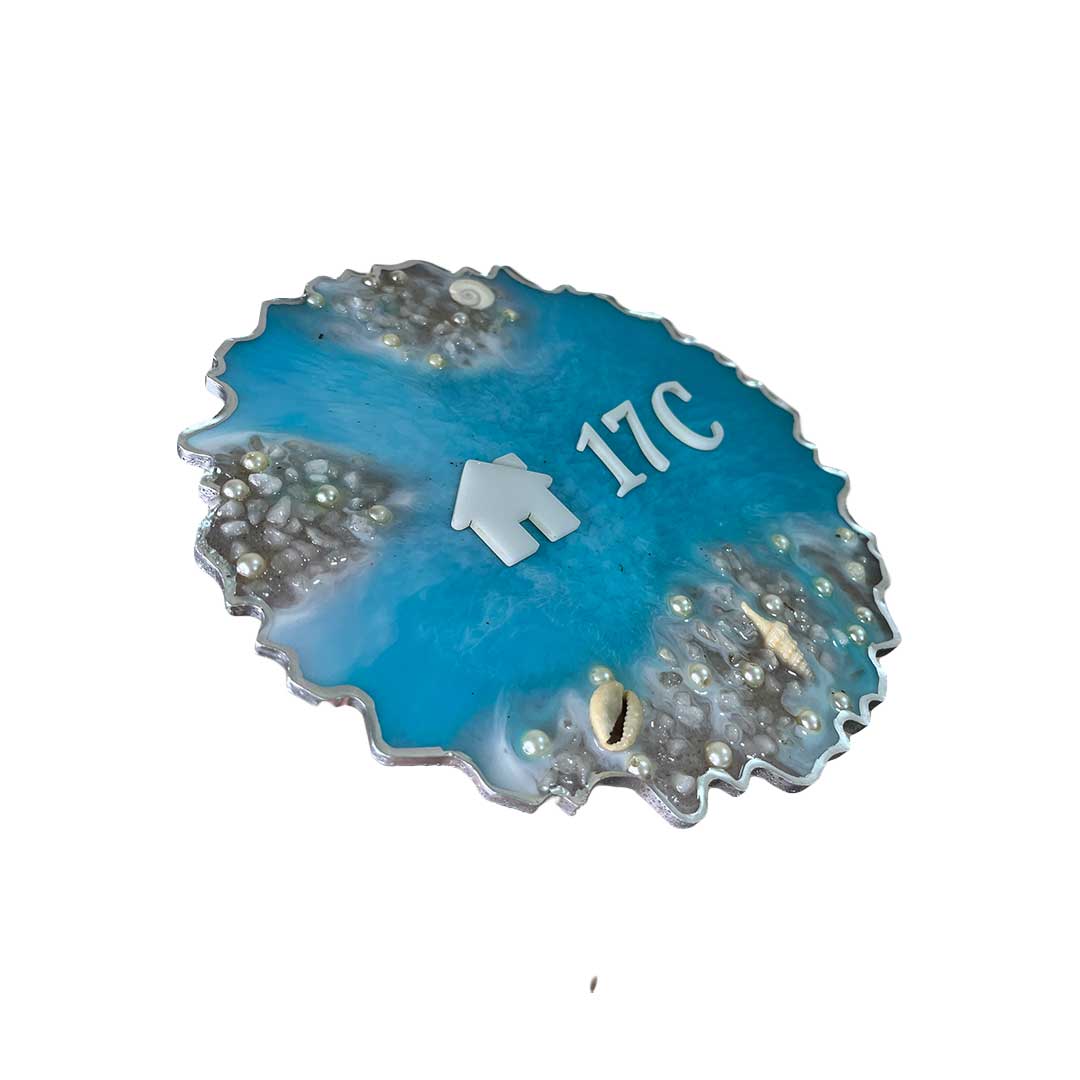 Blue Ocean - Resin Number Plate