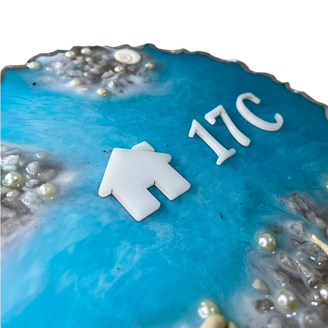 Blue Ocean - Resin Number Plate